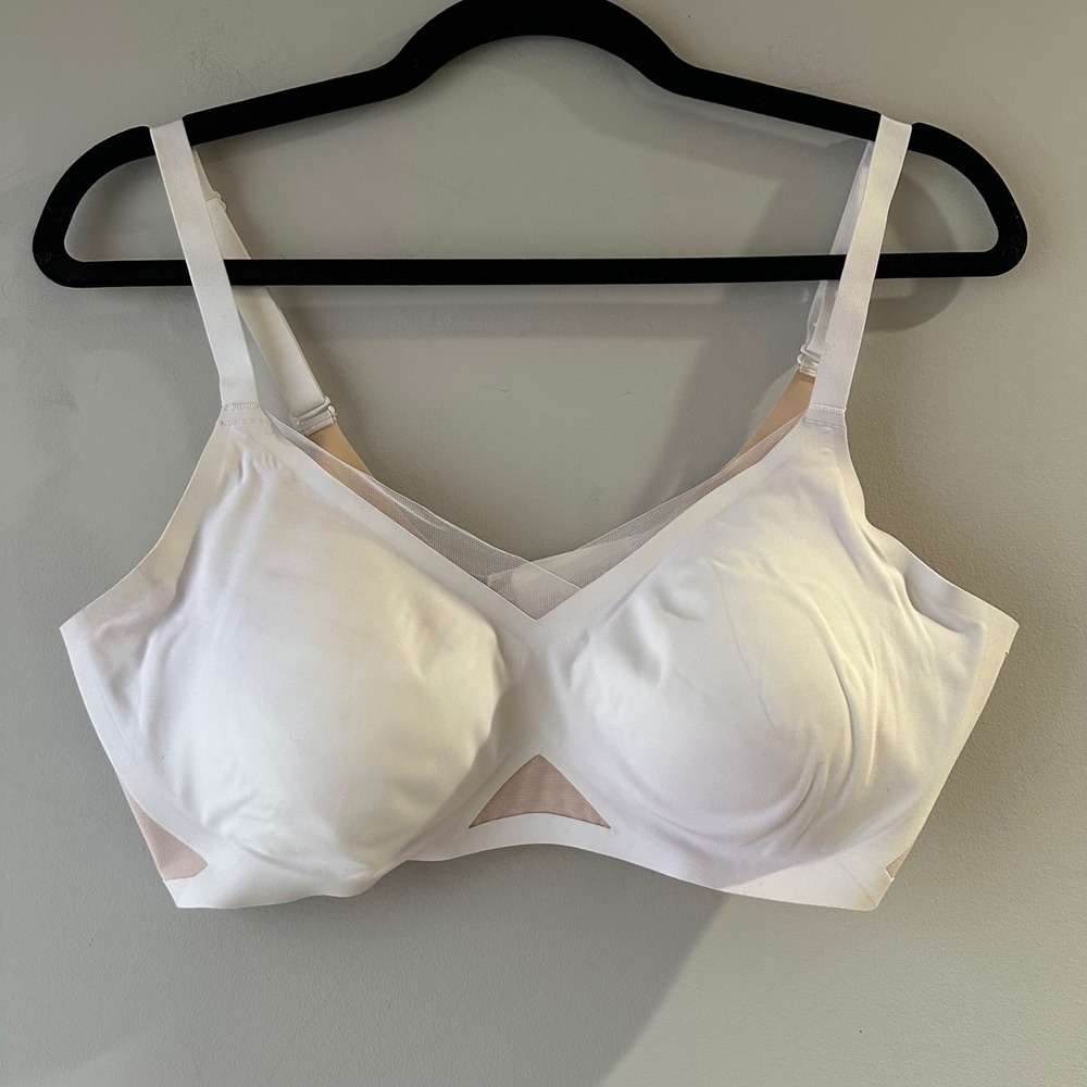 Honeylove SculptSheer Nude Full Coverage Comfort Bra Size L Liftwear Crossover